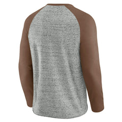 San Diego Padres Darius Rucker Collection by Fanatics Raw Edge Raglan Long Sleeve Baseball T-Shirt - Heather Gray - Fanatics on Sale