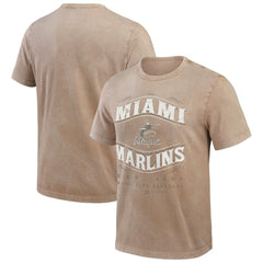 Miami Marlins Darius Rucker Collection by Fanatics Sunfaded T-Shirt - Tan - Fanatics on Sale