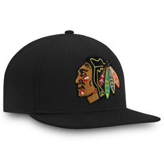 Chicago Blackhawks Fanatics Core Fitted Hat - Black - NHL 202682138