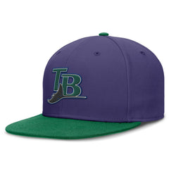 Tampa Bay Rays Nike True Primetime Two-Tone Performance Fitted Hat - Purple/Green - Nike Online