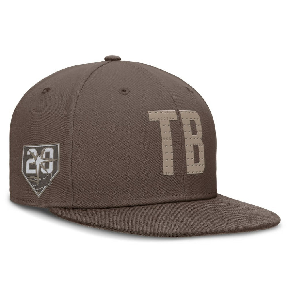 Tampa Bay Rays Nike True Statement 20th AnniversaryPerformance Fitted Hat - Brown - Nike on Sale