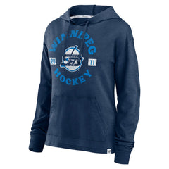 Winnipeg Jets Fanatics Women's Faded Pullover Hoodie - Heather Navy - NHL 202683191