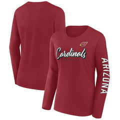 Fanatics Arizona Cardinals Women's Cheerleader Long Sleeve T-Shirt Cardinal