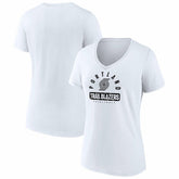 Portland Trail Blazers Women's Bench Warmer V-Neck T-Shirt White | Fanatics Near Me