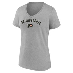 Philadelphia Flyers Fanatics Women's V-Neck T-Shirt - Gray - NHL 202683615