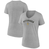 Pittsburgh Penguins Fanatics Women's V-Neck T-Shirt - Gray - NHL 202683630