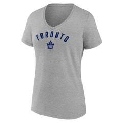 Toronto Maple Leafs Fanatics Women's V-Neck T-Shirt - Gray - NHL 202683631