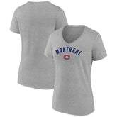Montreal Canadiens Fanatics Women's V-Neck T-Shirt - Gray - NHL 202683632
