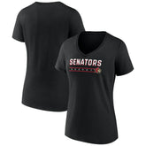 Ottawa Senators Fanatics Women's V-Neck T-Shirt - Black - NHL 202683637
