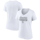 Seattle Kraken Fanatics Women's White Out V-Neck T-Shirt - NHL 202683647