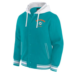 Fanatics Miami Dolphins Darius Rucker Collection Full-Snap Hoodie Jacket Aqua