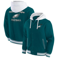 Fanatics Philadelphia Eagles Darius Rucker Collection Full-Snap Hoodie Jacket Midnight Green