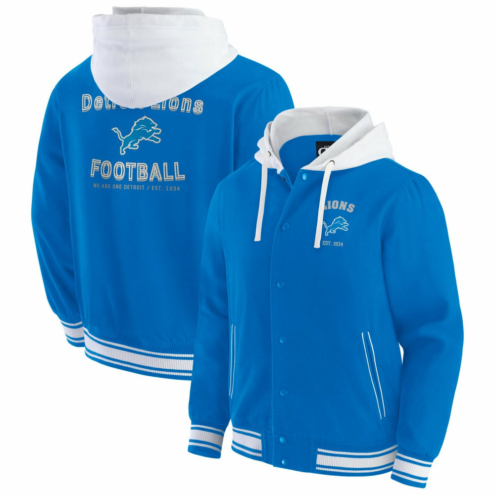 Fanatics Detroit Lions Darius Rucker Collection Full-Snap Hoodie Jacket Blue