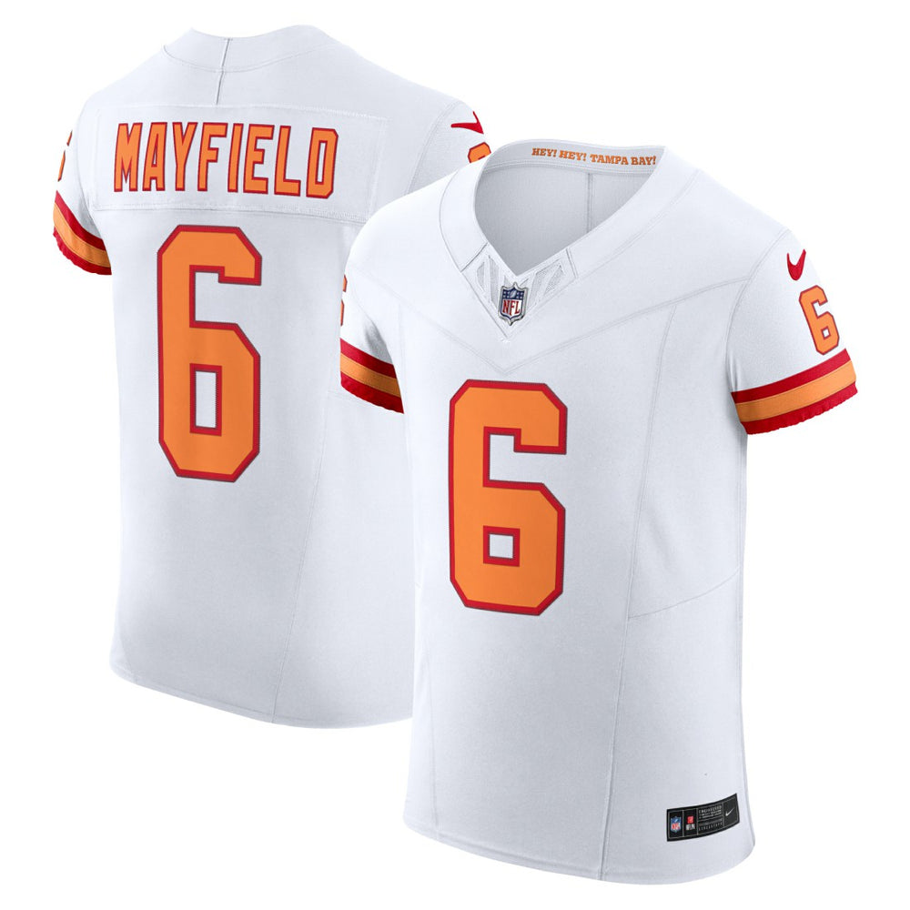 Nike Baker Mayfield Tampa Bay Buccaneers The '76 Jersey Vapor F.U.S.E. Elite Jersey White