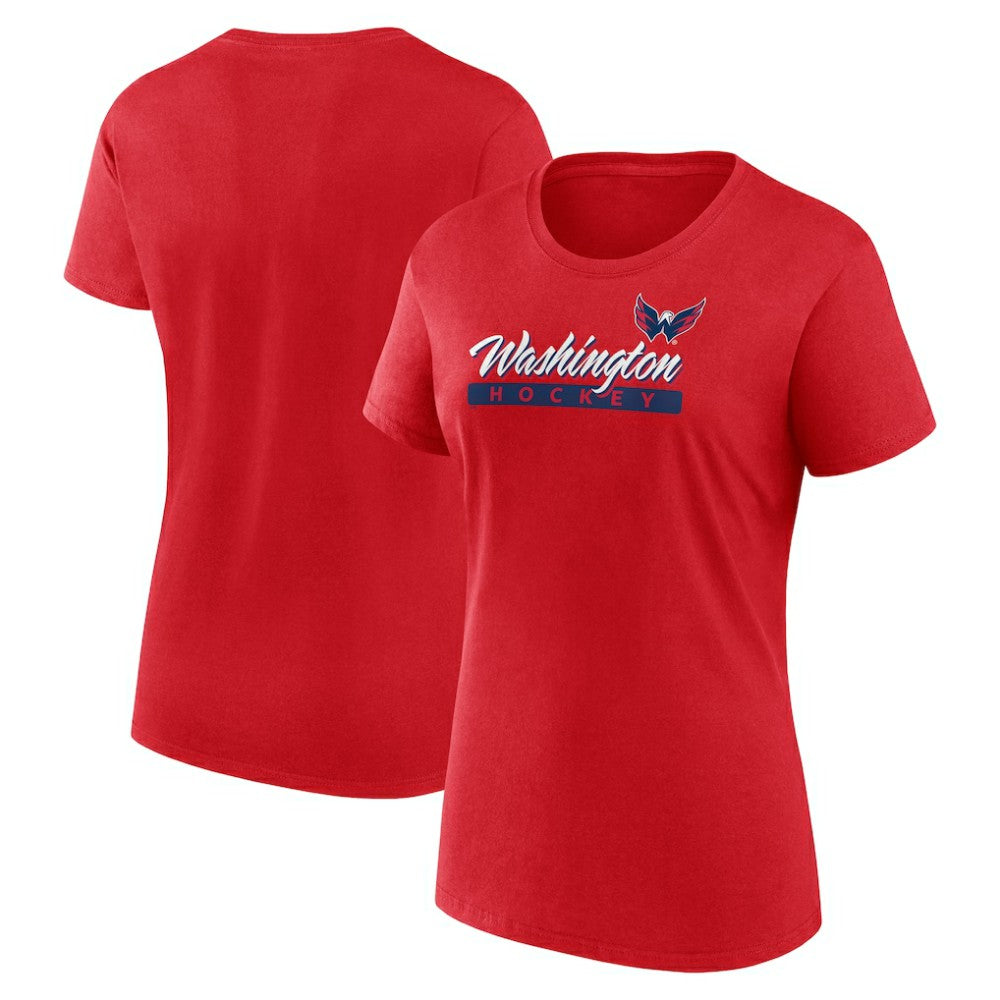 Washington Capitals Fanatics Women's Risk Cotton T-Shirt - Red - NHL 202683899
