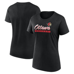 Ottawa Senators Fanatics Women's Risk Cotton T-Shirt - Black - NHL 202683900