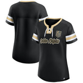 Vegas Golden Knights Fanatics Women's Iconic Athena Lace-Up T-Shirt - Black - NHL 202683985