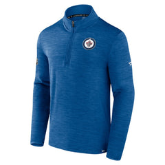 Winnipeg Jets Fanatics Authentic Pro Lightweight Quarter-Zip Pullover - Heather Blue - NHL 202684844