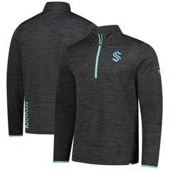 Seattle Kraken Fanatics Authentic Pro Lightweight Quarter-Zip Pullover - Heather Charcoal - NHL 202684845