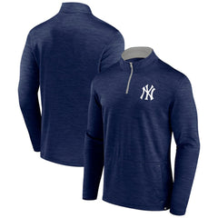 New York Yankees Fanatics Fundamentals Quarter-Zip Pullover - Heather Navy - Fanatics on Sale