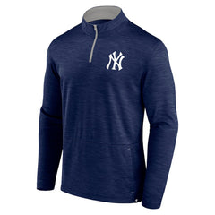 New York Yankees Fanatics Fundamentals Quarter-Zip Pullover - Heather Navy - Fanatics on Sale