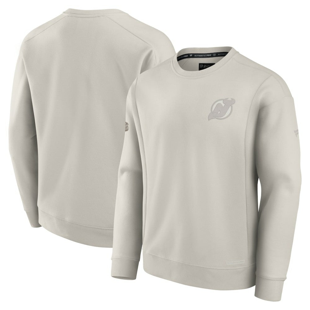 New Jersey Devils Fanatics Authentic Pro Road Fleece Sweatshirt - Gray - NHL 202685674