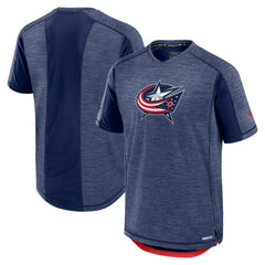 Columbus Blue Jackets Fanatics Authentic Pro Rink Performance T-Shirt - Heather Navy - NHL 202687822