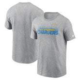 Nike Los Angeles Chargers Local Essential T-Shirt Heather Gray