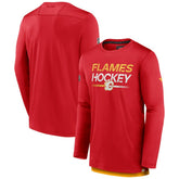 Calgary Flames Fanatics Authentic Pro Tech Long Sleeve T-Shirt - Red - NHL 202688393