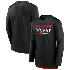 Ottawa Senators Fanatics Authentic Pro Tech Long Sleeve T-Shirt - Black - NHL 202688397