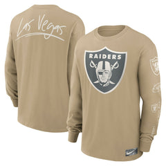 Nike Las Vegas Raiders Essential Statement Max90 Long Sleeve T-Shirt Tan