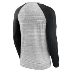 San Francisco Giants Fanatics Iconic Streaky Raglan Long Sleeve T-Shirt - Gray/Black - Fanatics Discount