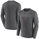 Fanatics Arizona Cardinals Blackout Long Sleeve T-Shirt Heather Charcoal
