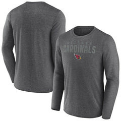 Fanatics Arizona Cardinals Blackout Long Sleeve T-Shirt Heather Charcoal