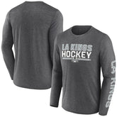 Los Angeles Kings Fanatics Sweep Iconic Synthetic Long Sleeve T-Shirt - Heather Charcoal - NHL 202688601