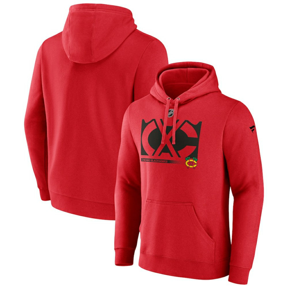 Chicago Blackhawks Fanatics Fleece Pullover Hoodie - Red - NHL 202689007