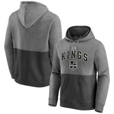 Los Angeles Kings Fanatics Block Party Signature Pullover Hoodie - Heather Gray/Heather Charcoal - NHL 202689206