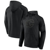 Calgary Flames Fanatics Black Ice Defender Raglan Pullover Hoodie - NHL 202689248