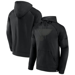 St. Louis Blues Fanatics Black Ice Defender Raglan Pullover Hoodie - NHL 202689249
