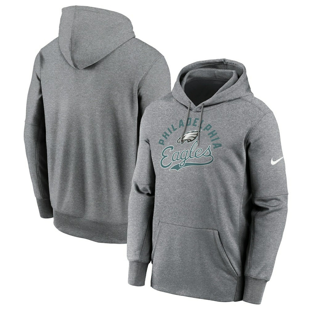 Nike Philadelphia Eagles Performance Fleece Pullover Hoodie Heather Gray