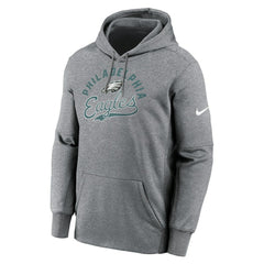 Nike Philadelphia Eagles Performance Fleece Pullover Hoodie Heather Gray
