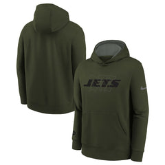 Nike New York Jets Youth 2025 Rivalries Collection Club Hoodie Gotham Green