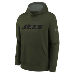 Nike New York Jets Youth 2025 Rivalries Collection Club Hoodie Gotham Green