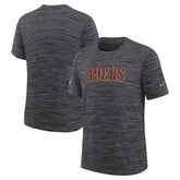 Nike San Francisco 49ers Youth 2025 Rivalries Collection Sideline Velocity Dri-FIT T-Shirt Heather Black