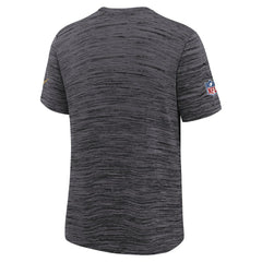 Nike San Francisco 49ers Youth 2025 Rivalries Collection Sideline Velocity Dri-FIT T-Shirt Heather Black