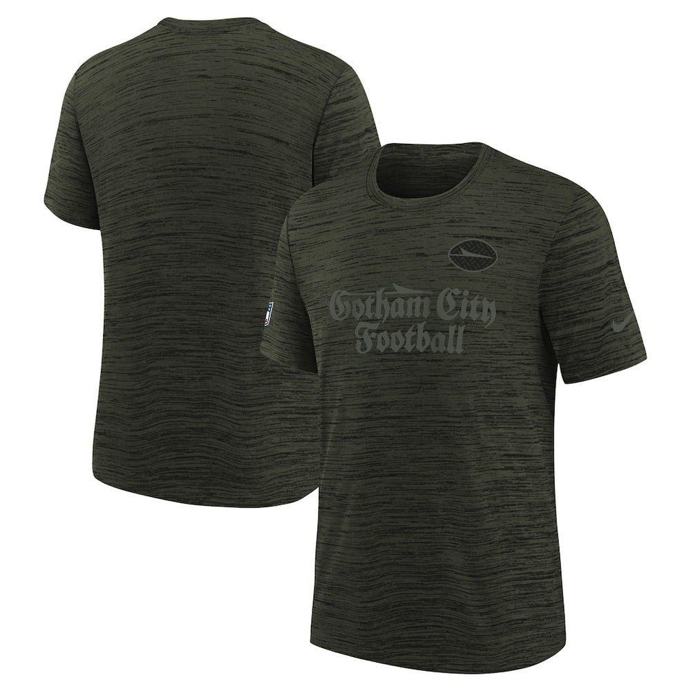 Nike New York Jets Youth 2025 Rivalries Collection Sideline Velocity Dri-FIT T-Shirt Gotham Green