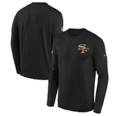 Nike San Francisco 49ers Youth 2025 Rivalries Collection Sideline Legend Dri-FIT Long Sleeve T-Shirt Black
