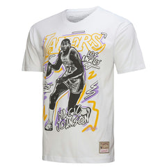 Magic Johnson Los Angeles Lakers Hardwood Classics Chalked Up T-Shirt White | Mitchell & Ness Near Me