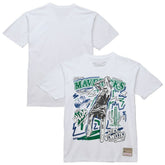 Dirk Nowitzki Dallas Mavericks Hardwood Classics Chalked Up T-Shirt for sale White | Mitchell & Ness Near Me