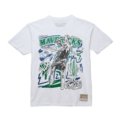 Dirk Nowitzki Dallas Mavericks Hardwood Classics Chalked Up T-Shirt for sale White | Mitchell & Ness Near Me